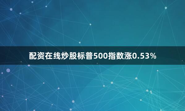 配资在线炒股标普500指数涨0.53%